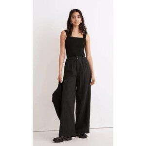 Madewell The Harlow Black Wide Leg Pants